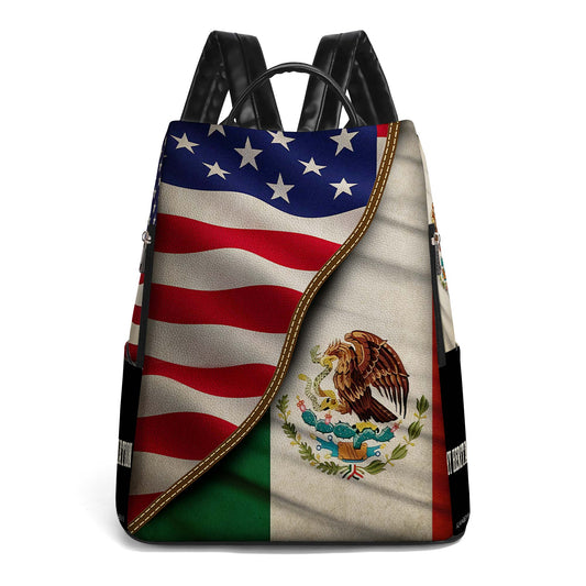 My Nation. My Heritage - Personalized Custom Leather BackPack - BP_MX07