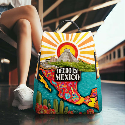 Hecho en México - Mochila de cuero personalizada - BP_MX13
