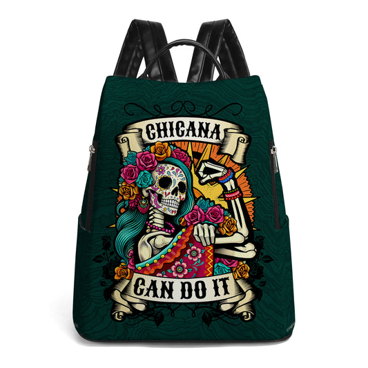 CHICANA PUEDE HACERLO - Mochila de cuero personalizada - BP_MX20