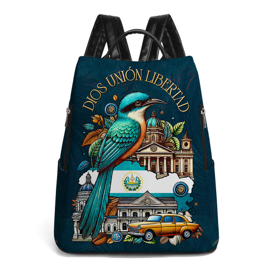 Dios Unión Libertad - Mochila de Cuero Personalizada - BP_MX21
