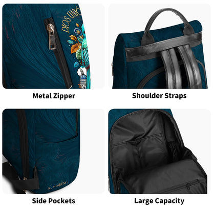 Dios Unión Libertad - Mochila de Cuero Personalizada - BP_MX21