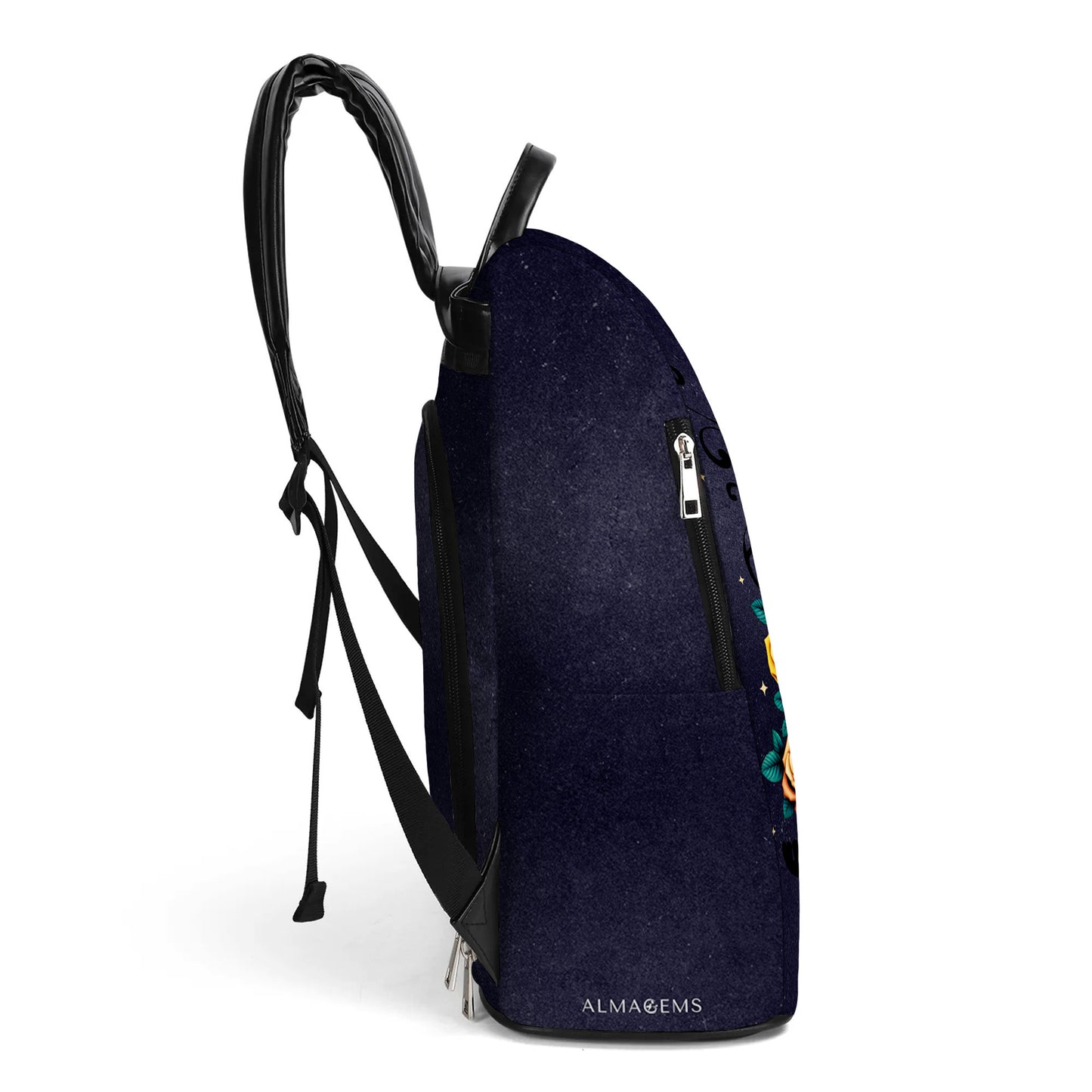 La niña y las rosas - Mochila de cuero personalizada - BP_MX28