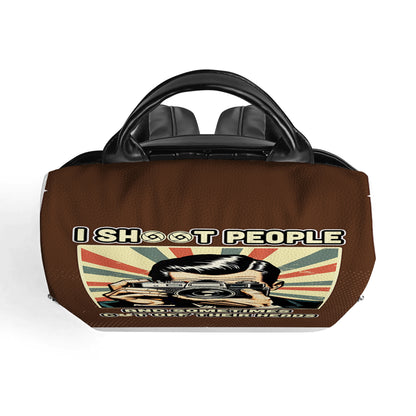 Je fais chier les gens et parfois je leur fais sauter la tête - Sac à dos en cuir personnalisé - BP_PT01