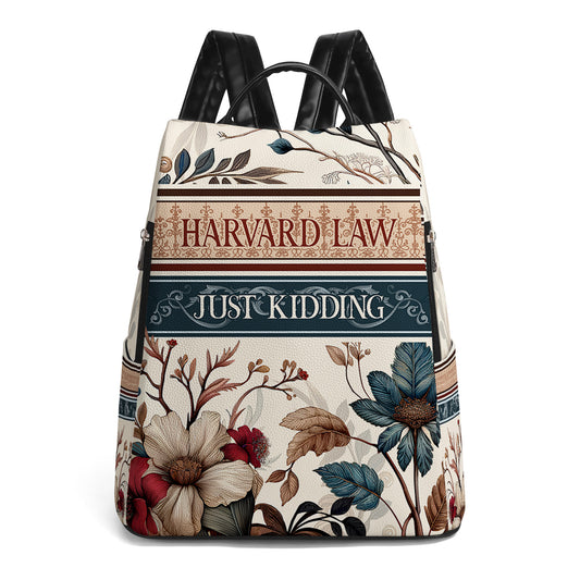 Arte floral - Mochila de cuero personalizada - BP_Q01