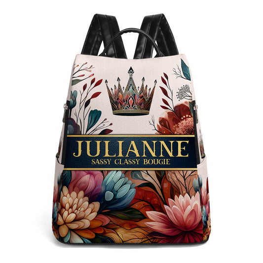 Crown - Mochila de cuero personalizada - BP_Q02
