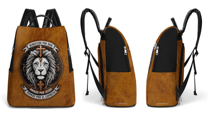 Bendecido por Dios - Personalized Custom Leather BackPack - BP_SP02