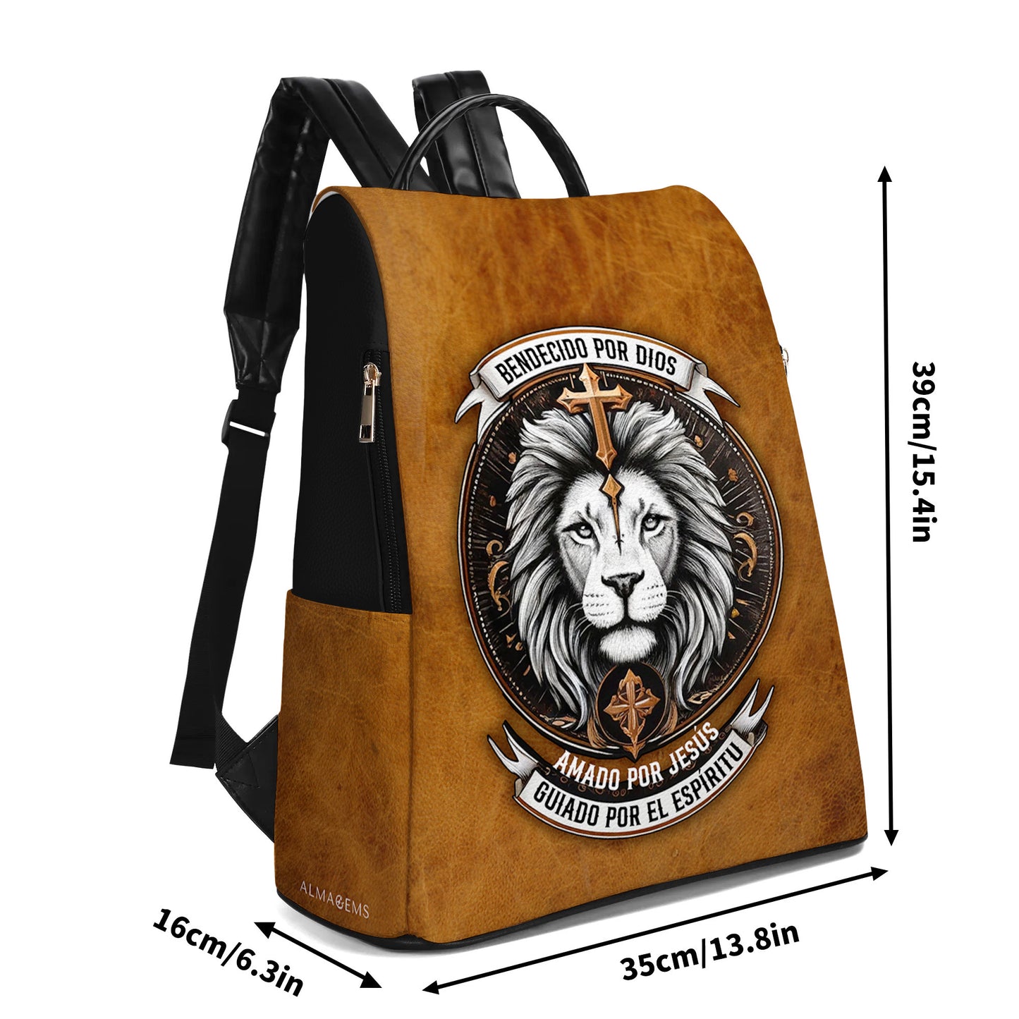 Bendecido por Dios - Personalized Custom Leather BackPack - BP_SP02