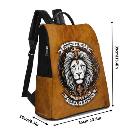 Bendecido por Dios - Personalized Custom Leather BackPack - BP_SP02