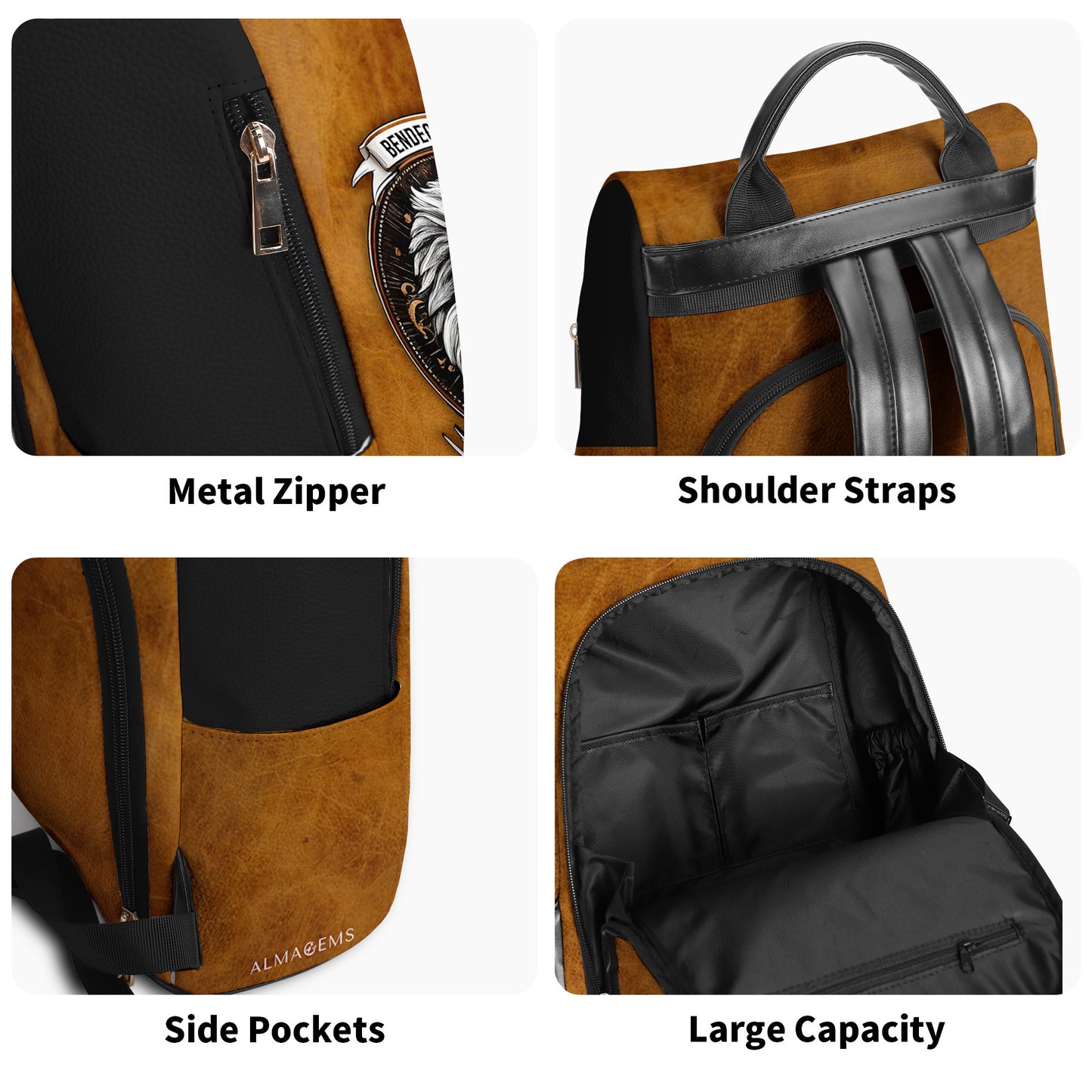 Bendecido por Dios - Personalized Custom Leather BackPack - BP_SP02