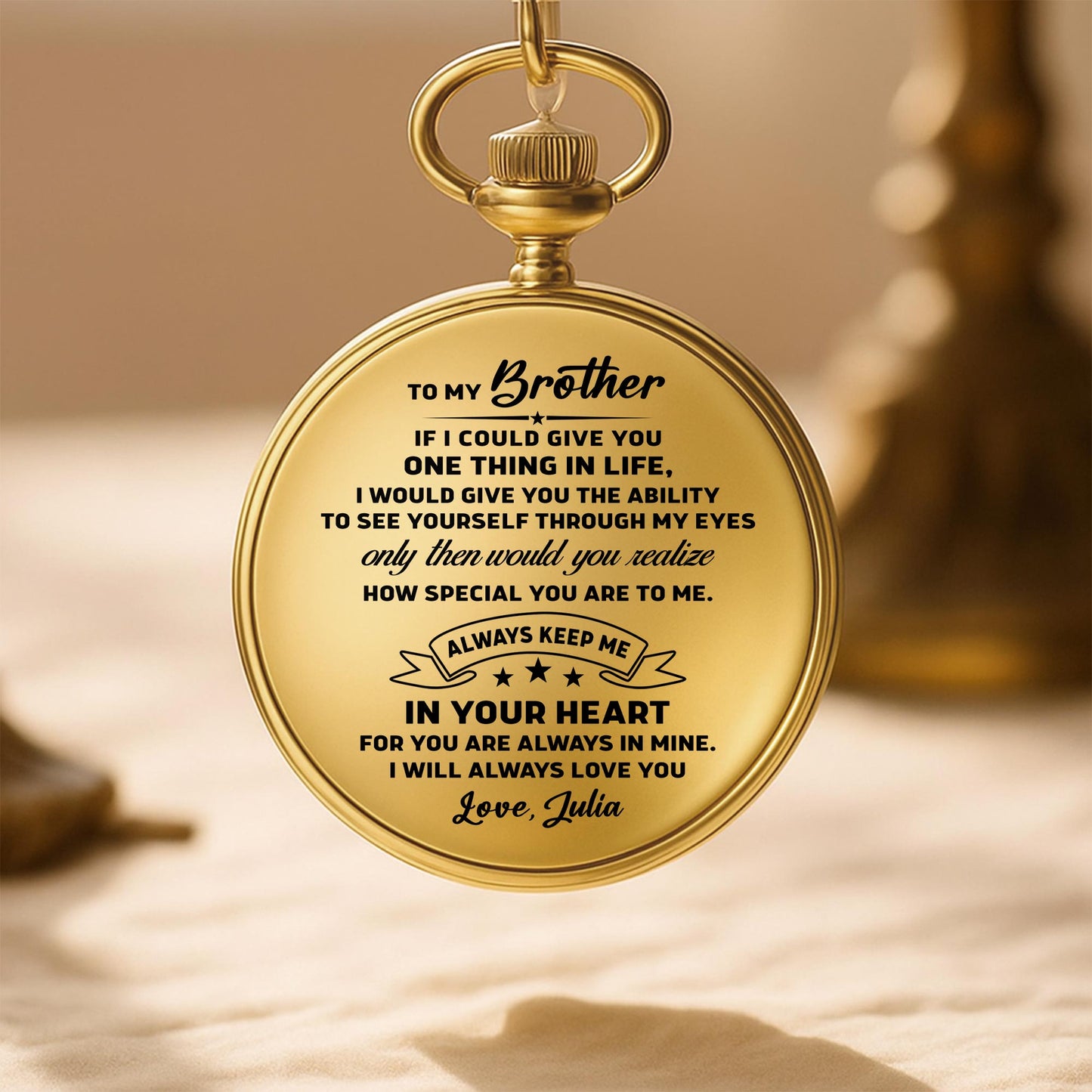 To My Brother, Always Keep Me In Your Heart, Watch