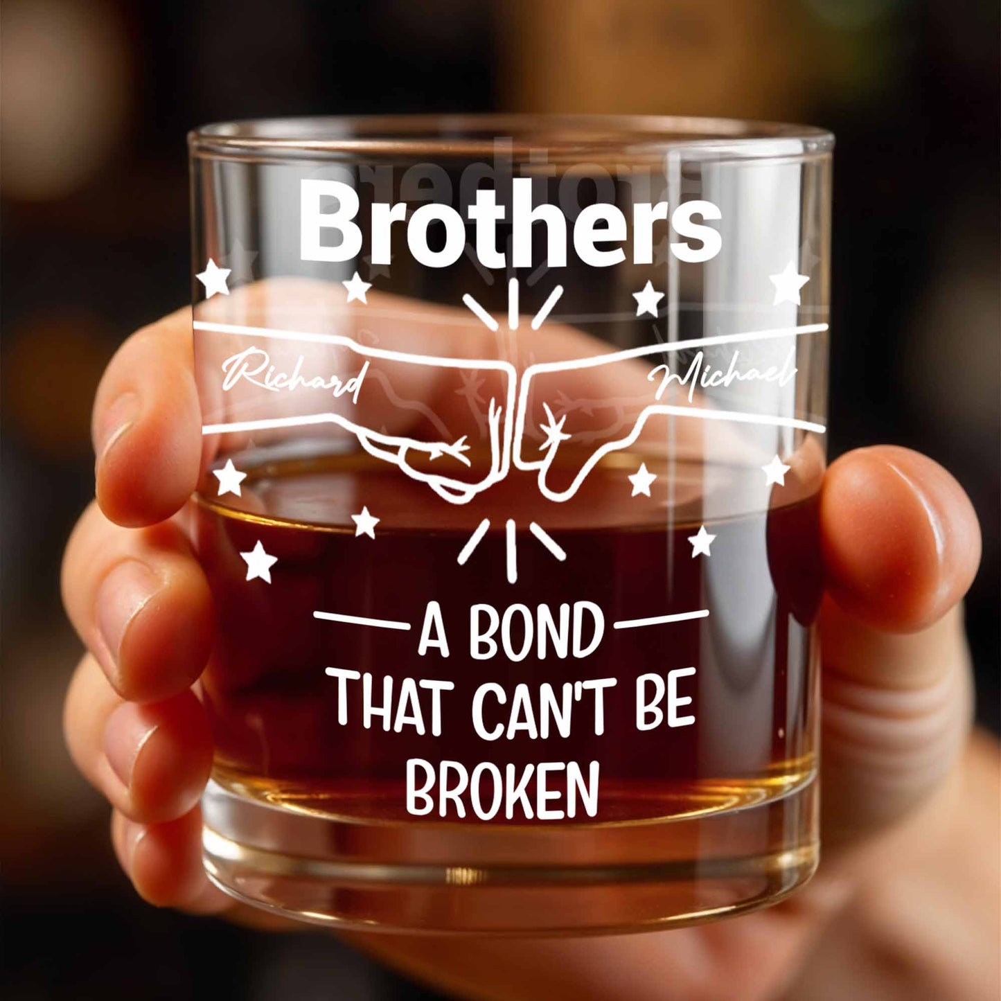 A Bond That Can't Be Broken, Stars And Handshake Design