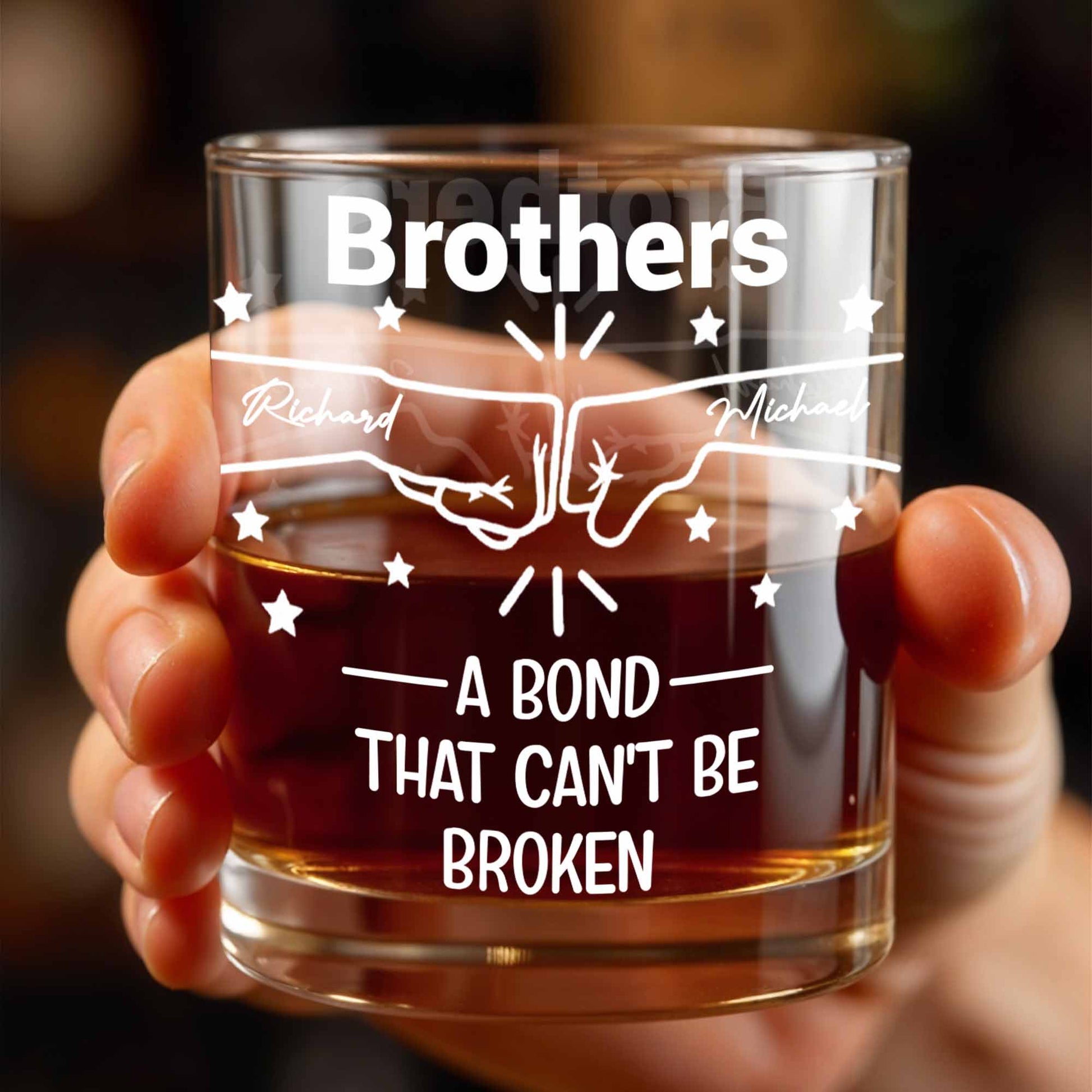 A Bond That Can't Be Broken, Stars And Handshake Design