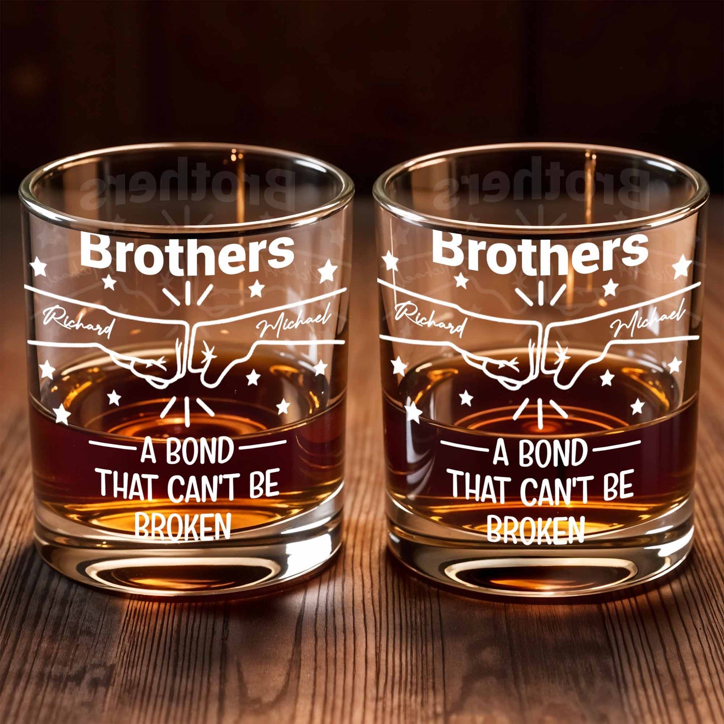 A Bond That Can't Be Broken, Stars And Handshake Design