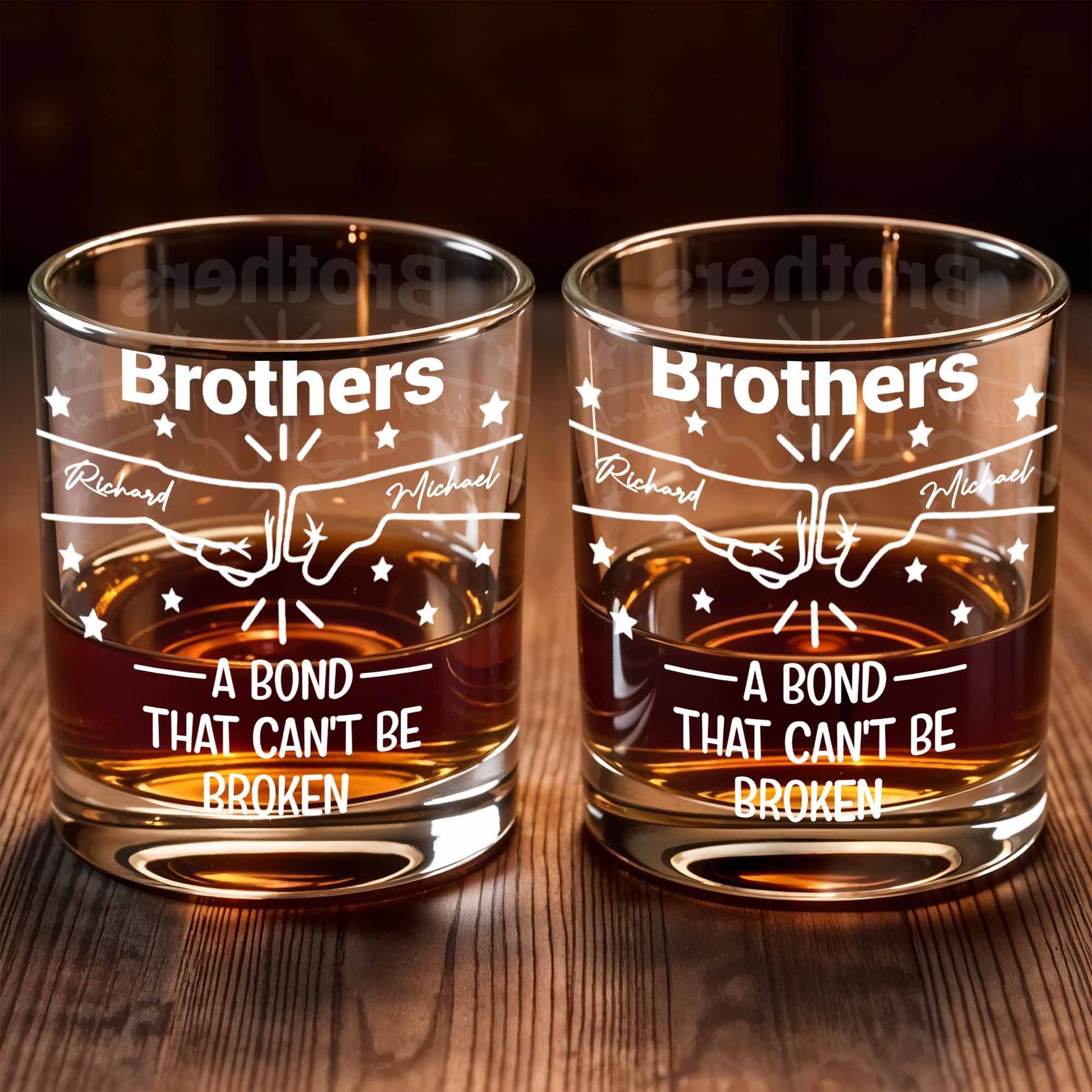 A Bond That Can't Be Broken, Stars And Handshake Design