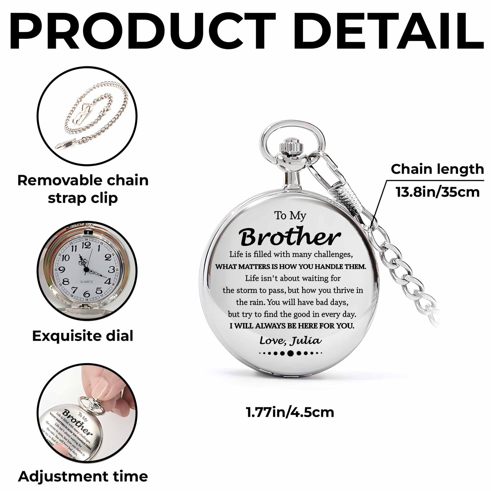 To My Brother, Life Challenges, Pocket Watch