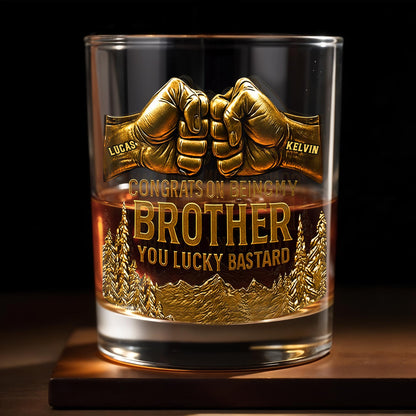 Congrats On Being My Brother, Fist Bump And Mountains Design