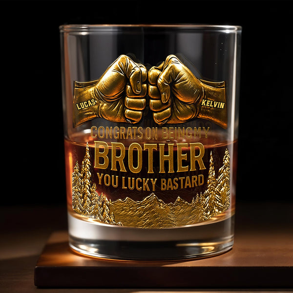 Congrats On Being My Brother, Fist Bump And Mountains Design