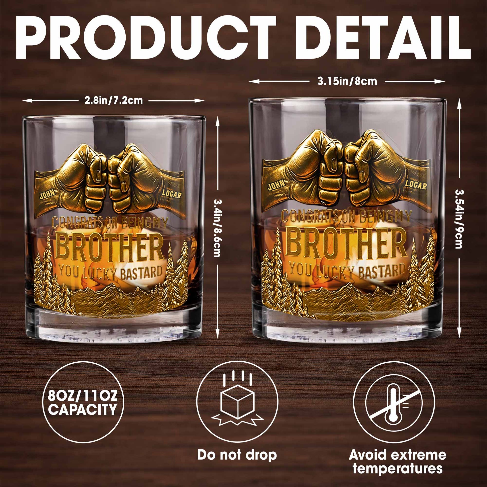 Congrats On Being My Brother, Fist Bump And Mountains Design