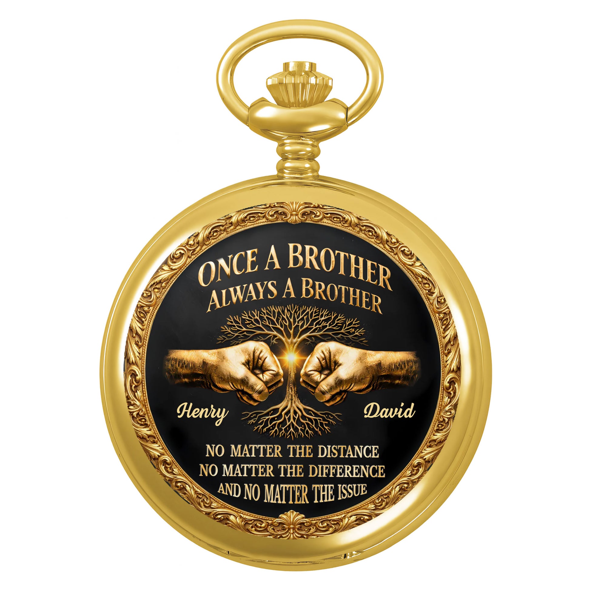 Once A Brother Always A Brother With Tree Of Life And Fist Bump