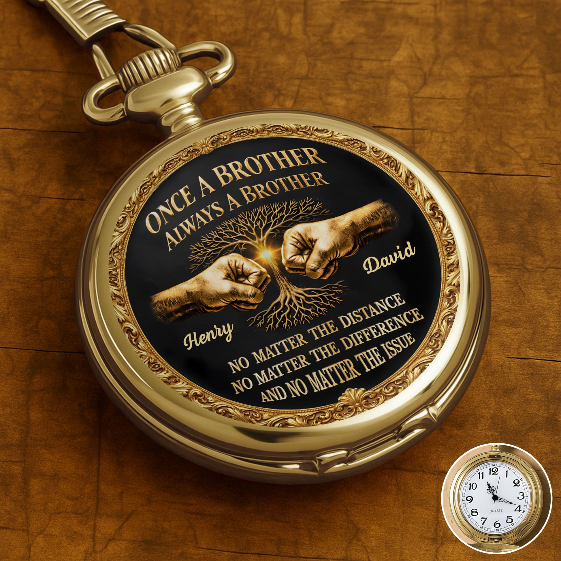 Once A Brother Always A Brother With Tree Of Life And Fist Bump