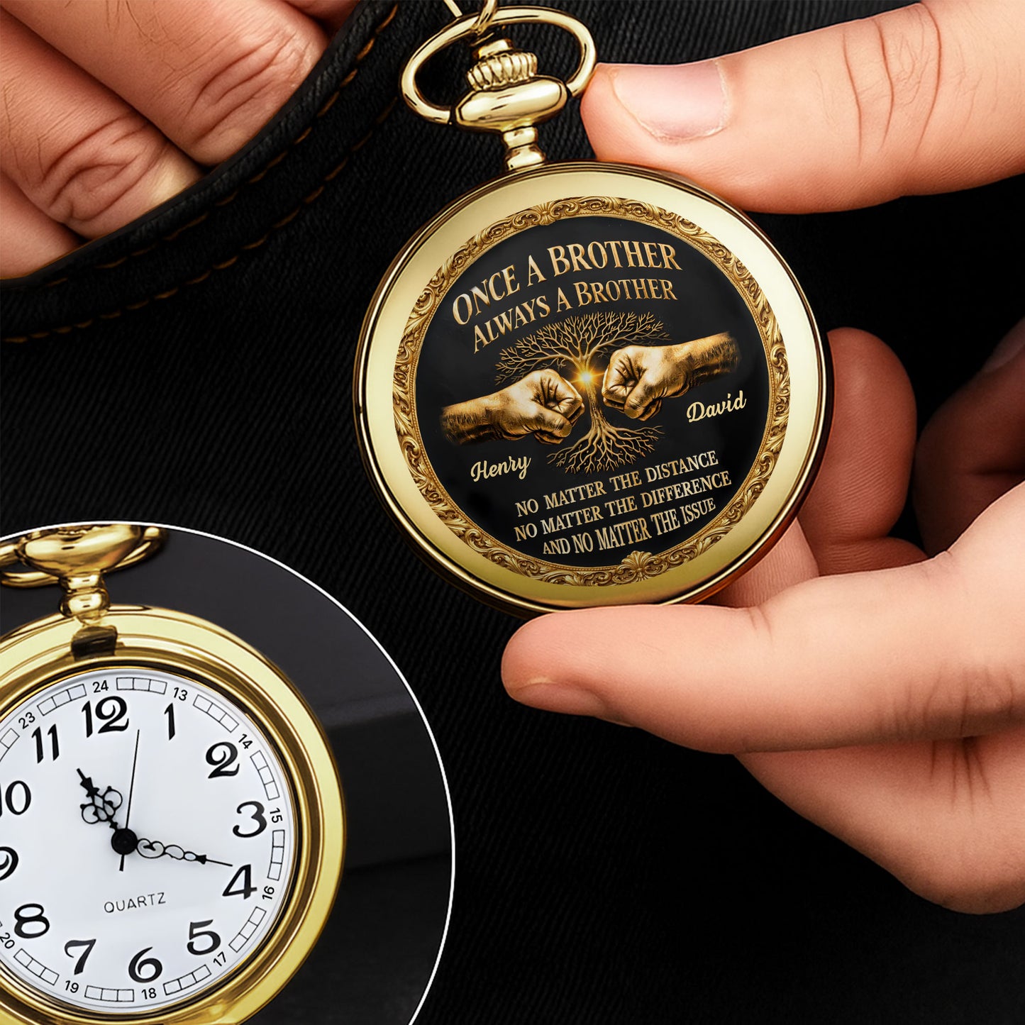 Once A Brother Always A Brother With Tree Of Life And Fist Bump