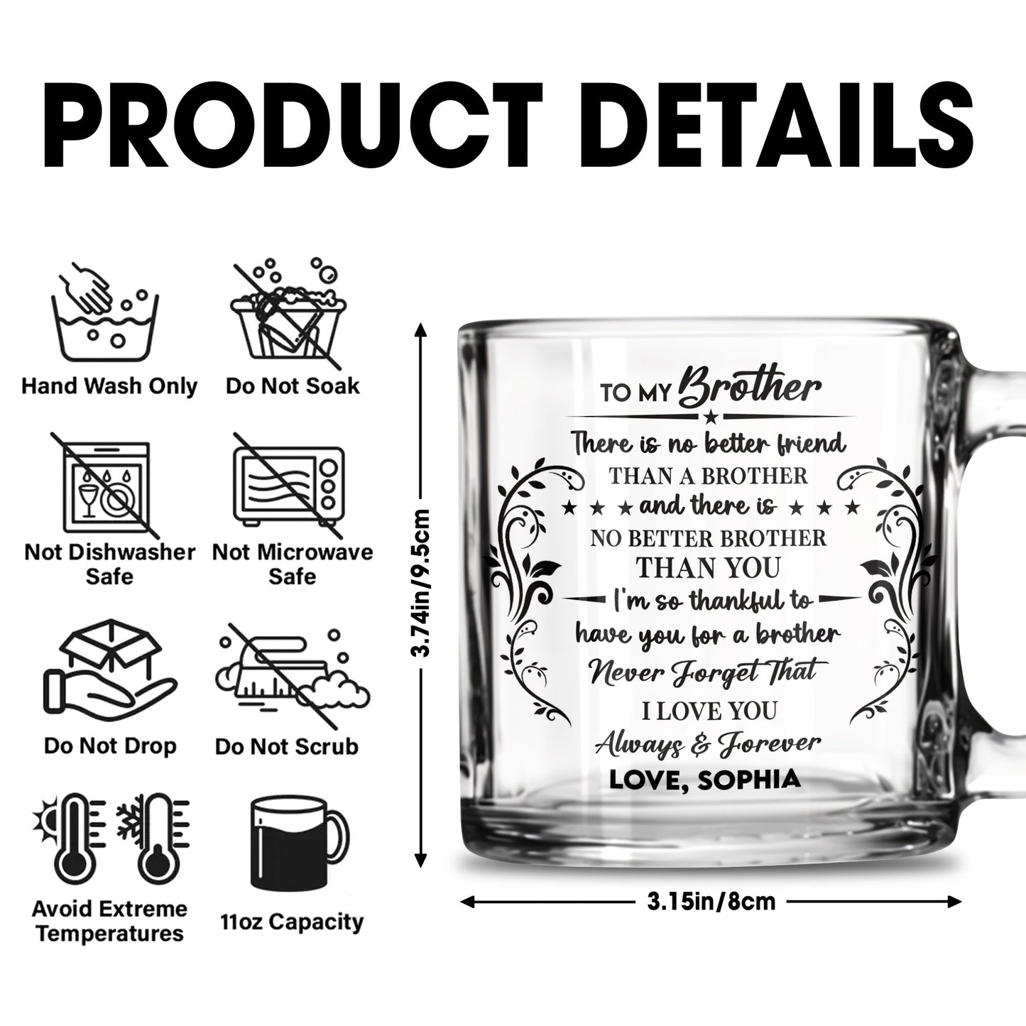 To My Brother, No Better Friend, Floral Designs