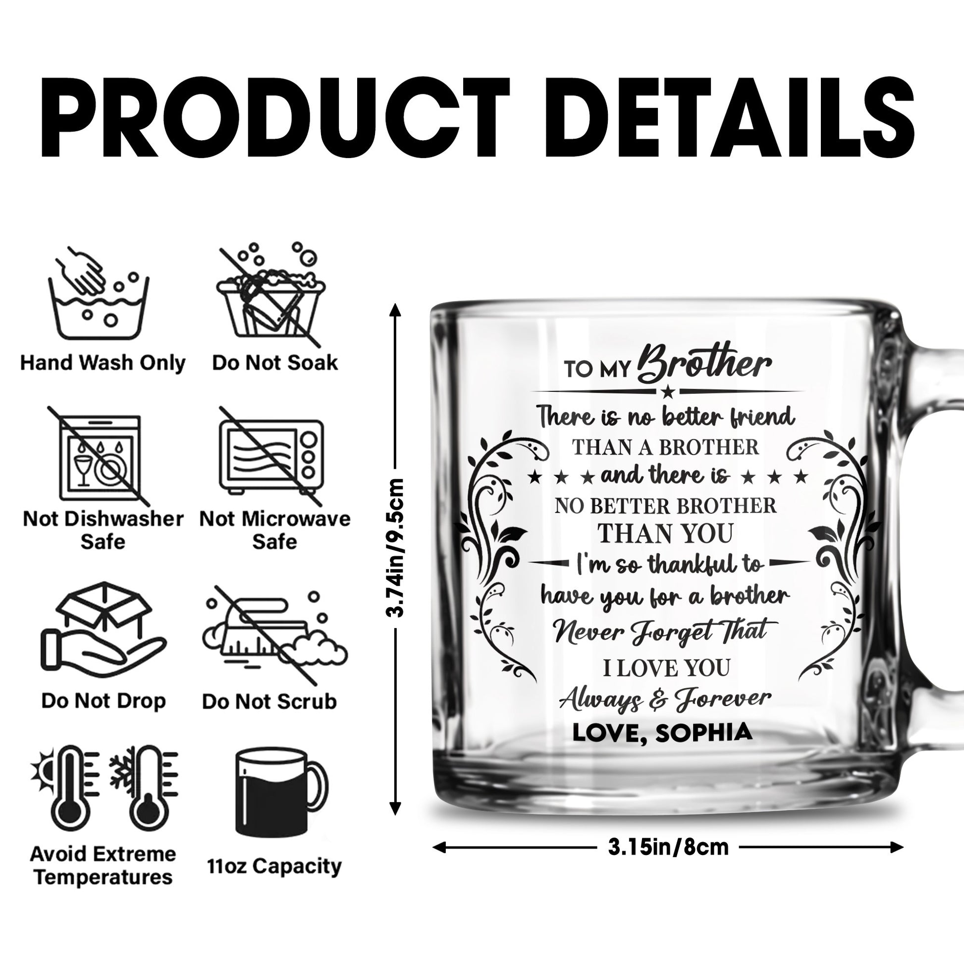 To My Brother, No Better Friend, Floral Designs