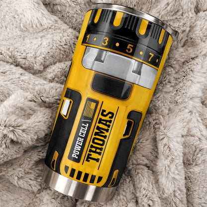 Perfect Gift For Handyman Featuring Tools And Drill Design - Personalized Custom Stainless Steel Tumbler 20oz 30oz - BRT010_TB