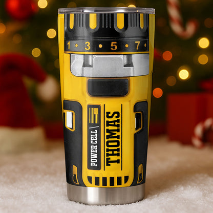 Perfect Gift For Handyman Featuring Tools And Drill Design - Personalized Custom Stainless Steel Tumbler 20oz 30oz - BRT010_TB