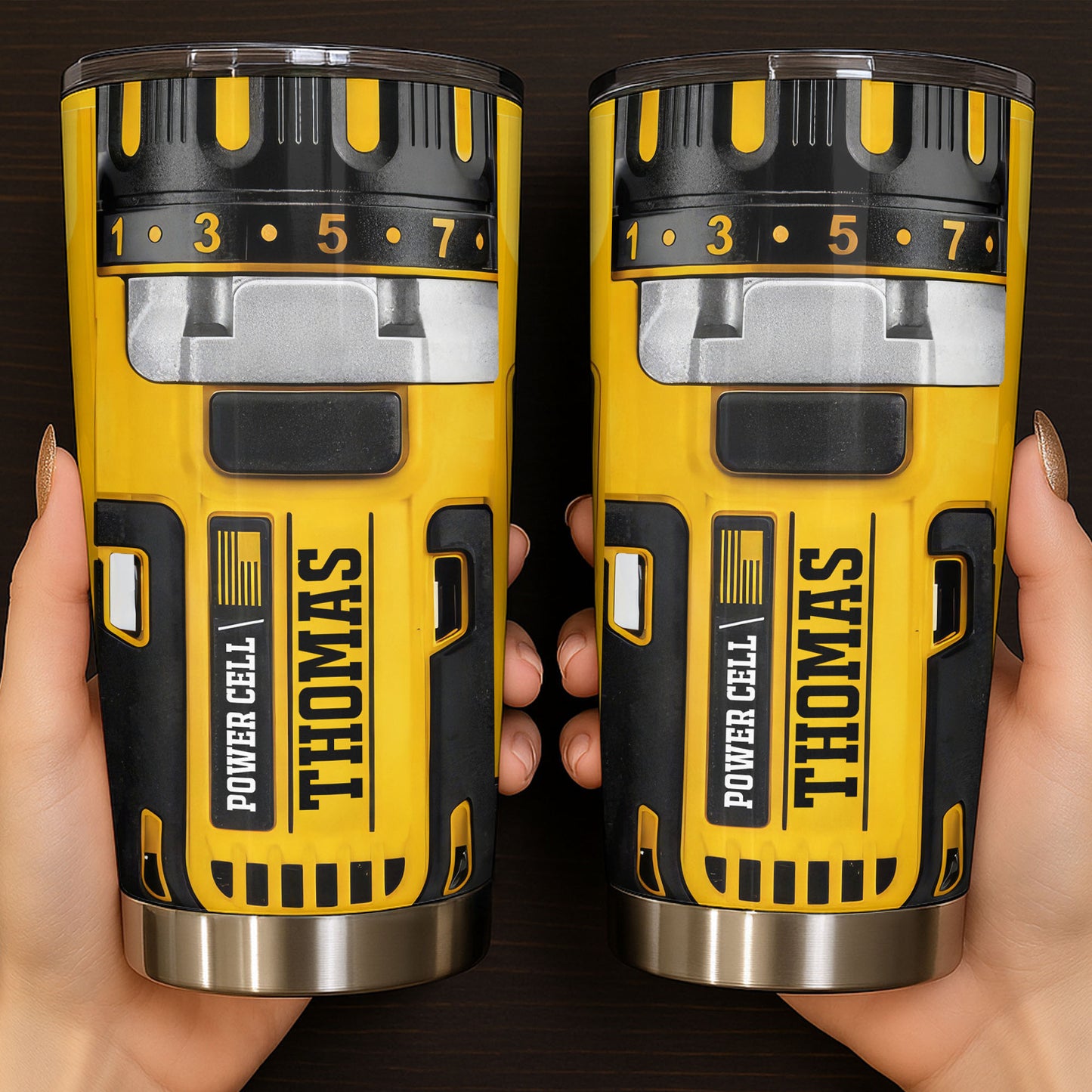 Perfect Gift For Handyman Featuring Tools And Drill Design - Personalized Custom Stainless Steel Tumbler 20oz 30oz - BRT010_TB