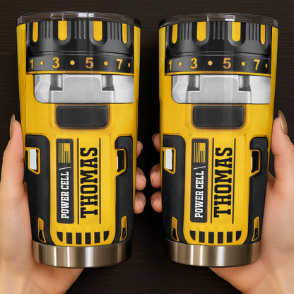Perfect Gift For Handyman Featuring Tools And Drill Design - Personalized Custom Stainless Steel Tumbler 20oz 30oz - BRT010_TB