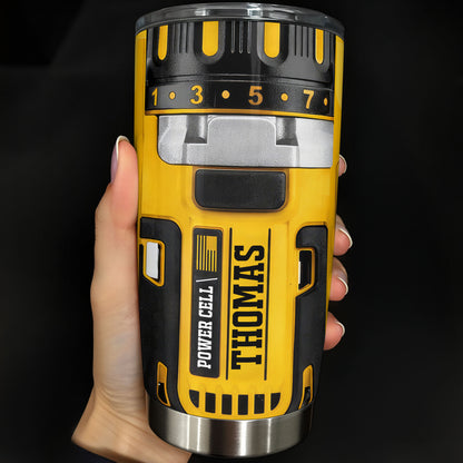 Perfect Gift For Handyman Featuring Tools And Drill Design - Personalized Custom Stainless Steel Tumbler 20oz 30oz - BRT010_TB