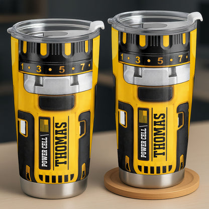 Perfect Gift For Handyman Featuring Tools And Drill Design - Personalized Custom Stainless Steel Tumbler 20oz 30oz - BRT010_TB