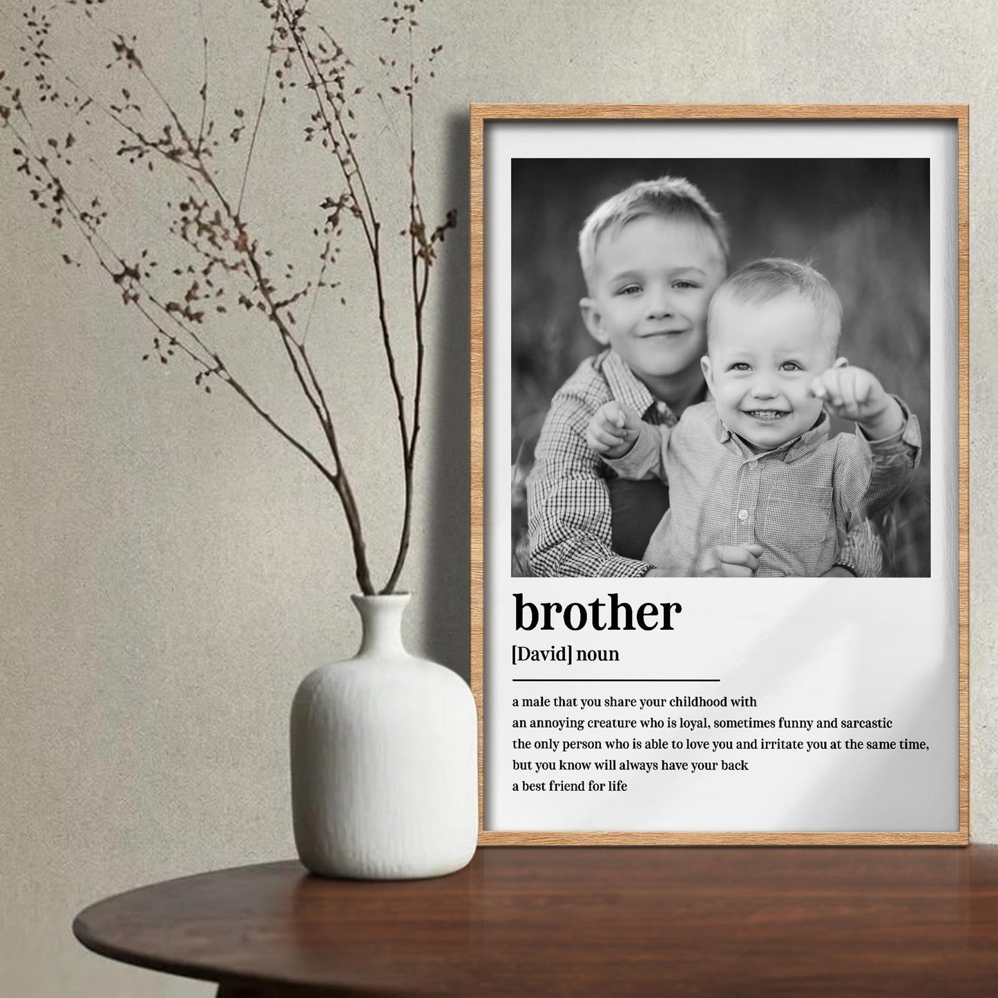 A Male That You Share Your Childhood With, Portrait Of Two Brothers