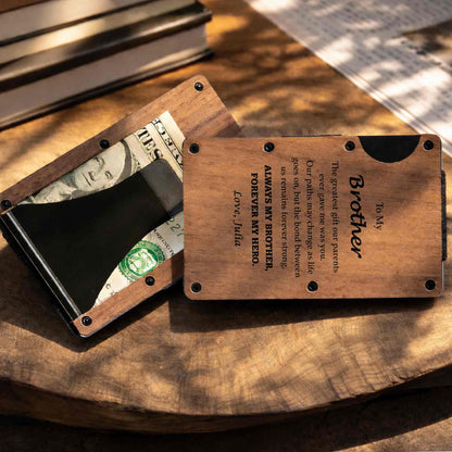 To My Brother Always My Brother Forever My Hero Custom Wood Design