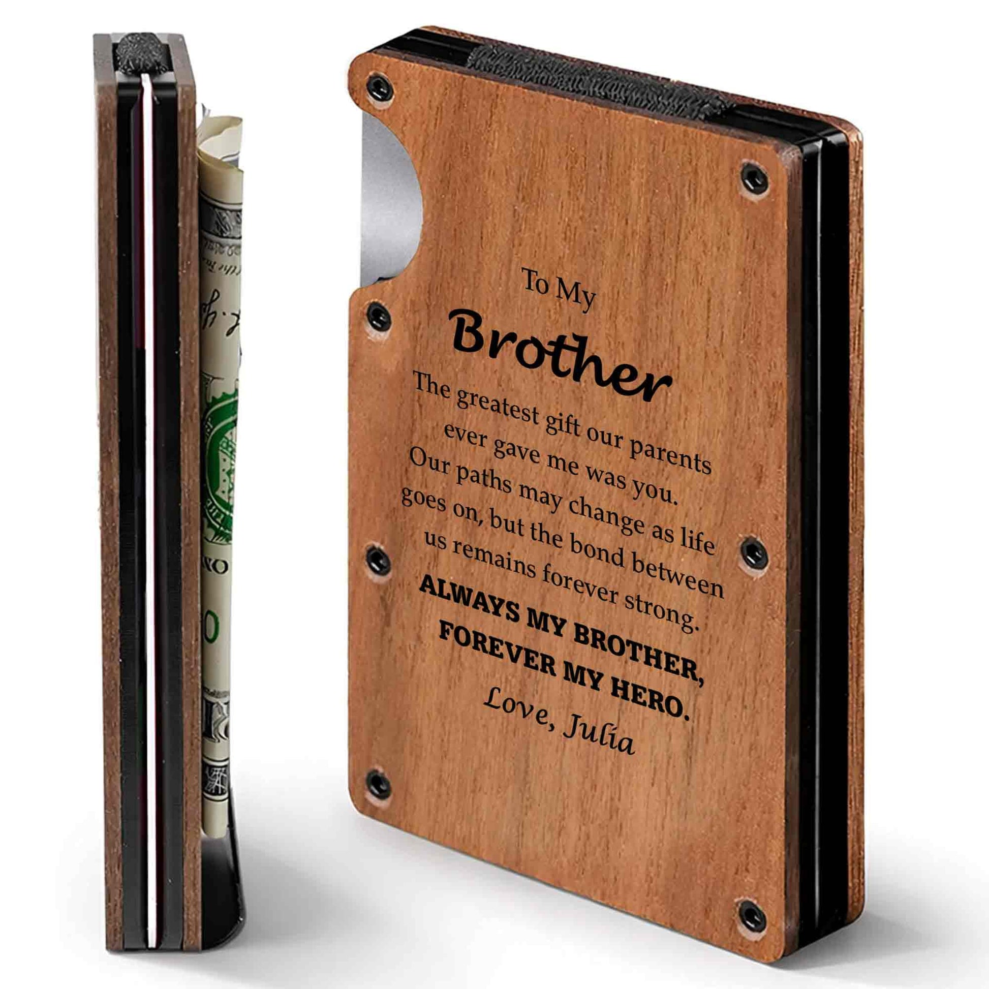 To My Brother Always My Brother Forever My Hero Custom Wood Design