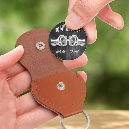 To My Brother Fist Bump Keychain