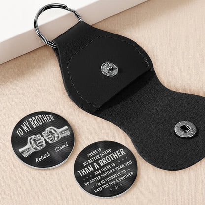 To My Brother Fist Bump Keychain