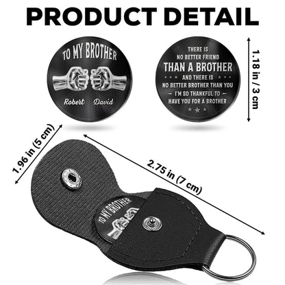 To My Brother Fist Bump Keychain