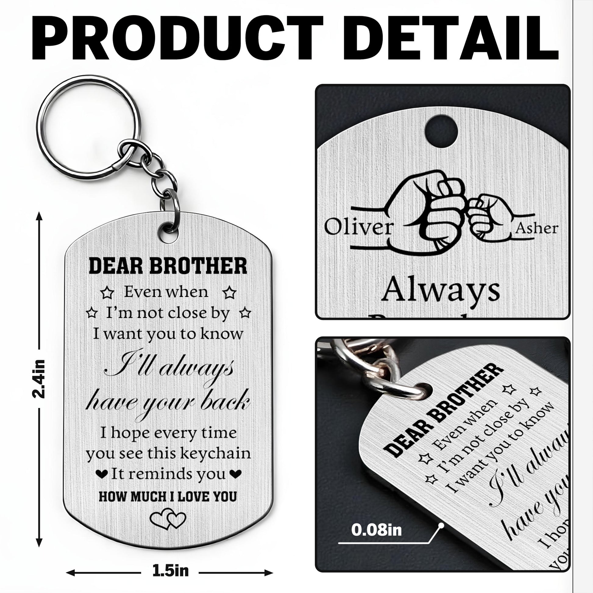 Dear Brother Even When I Am Not Close By Fist Bump Heart