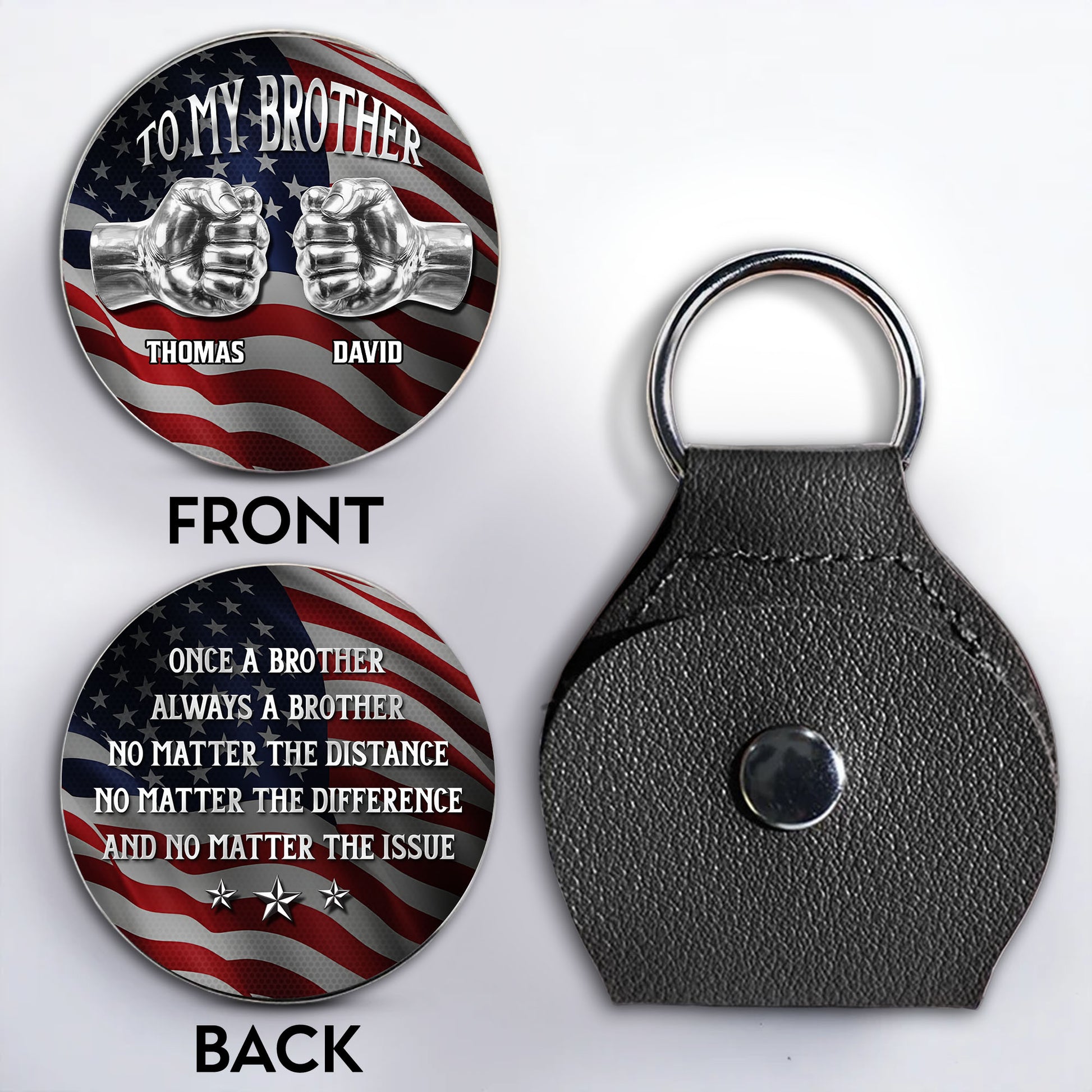 To My Brother Fist Bump American Flag