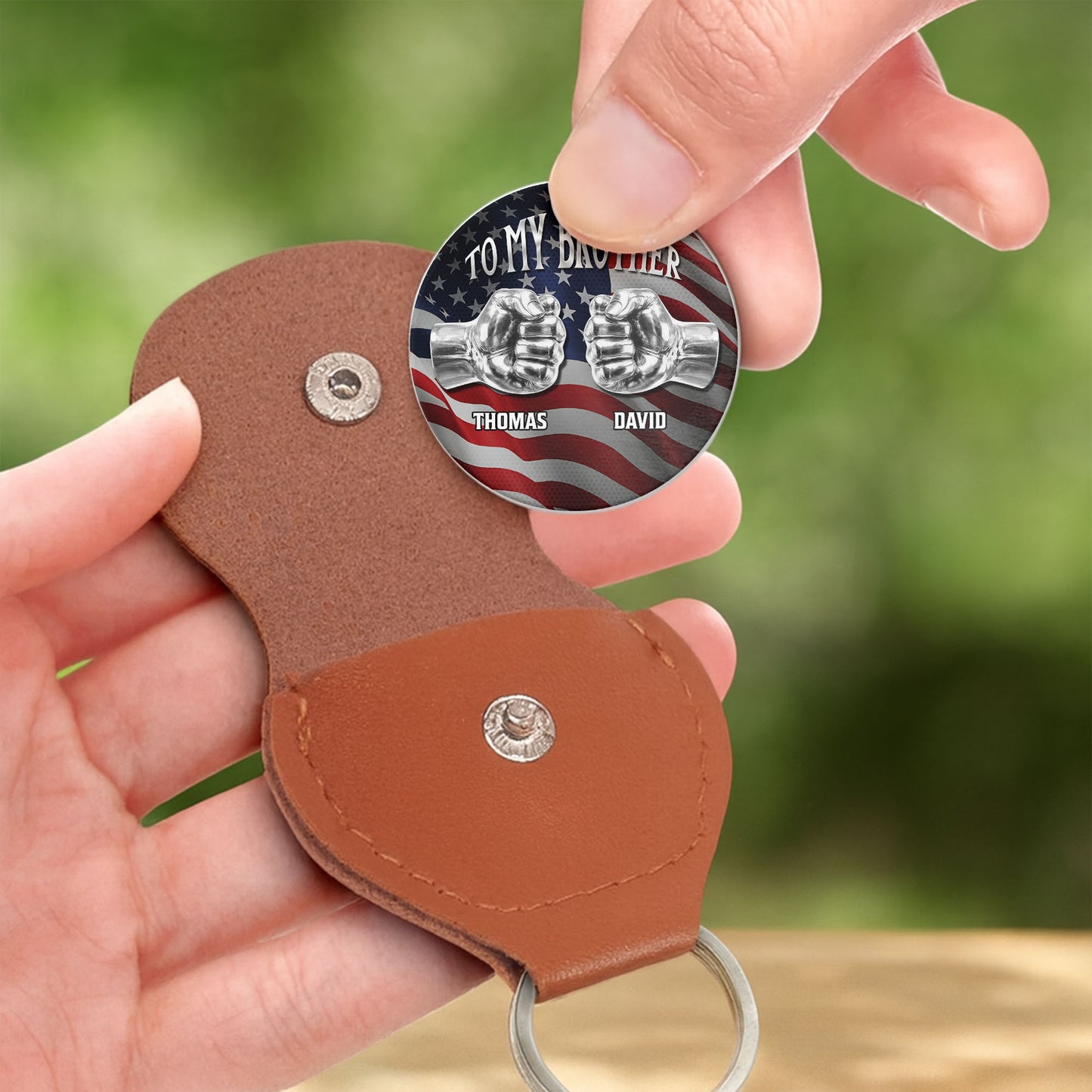 To My Brother Fist Bump American Flag