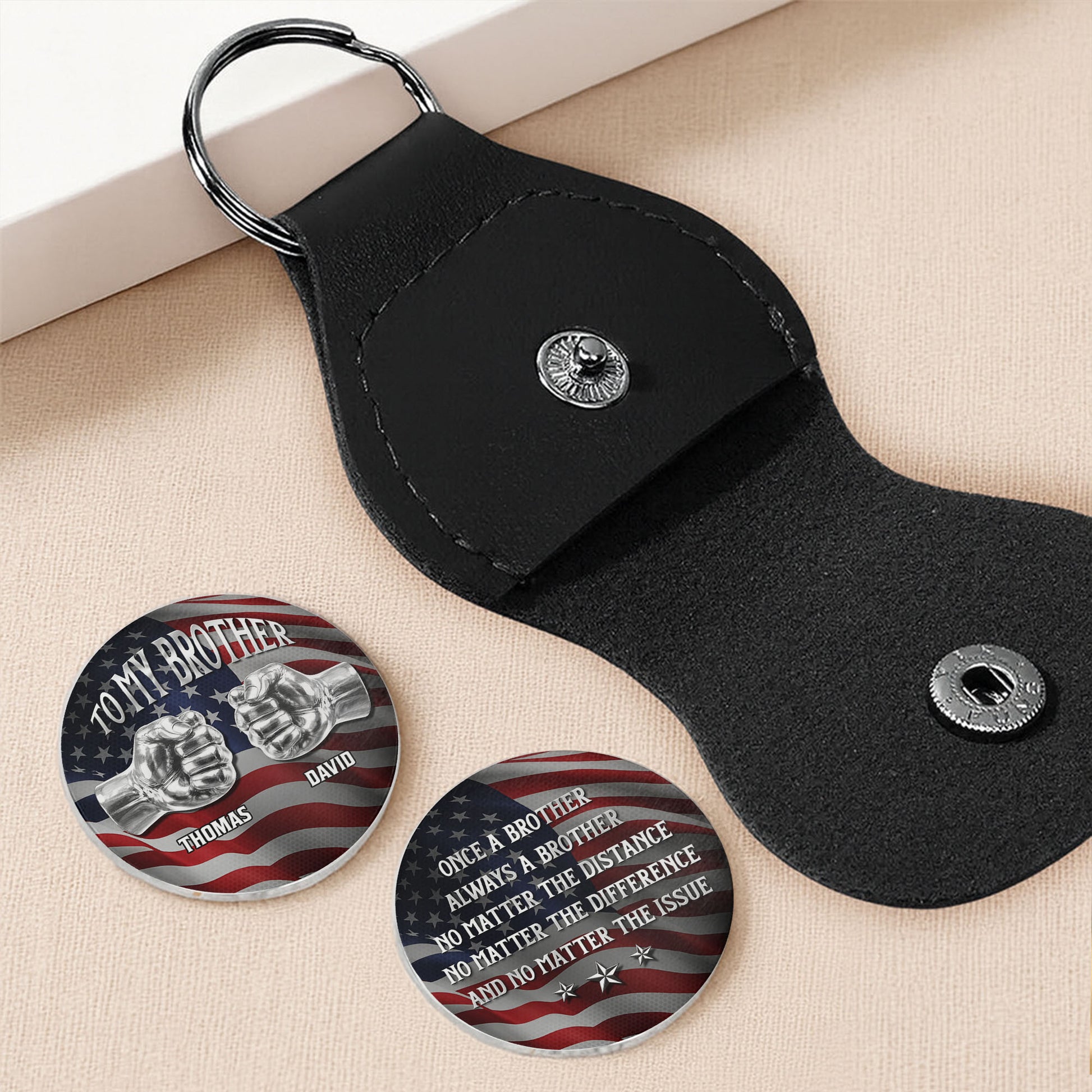 To My Brother Fist Bump American Flag