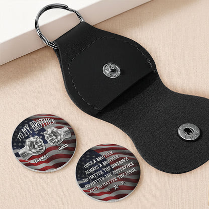 To My Brother Fist Bump American Flag