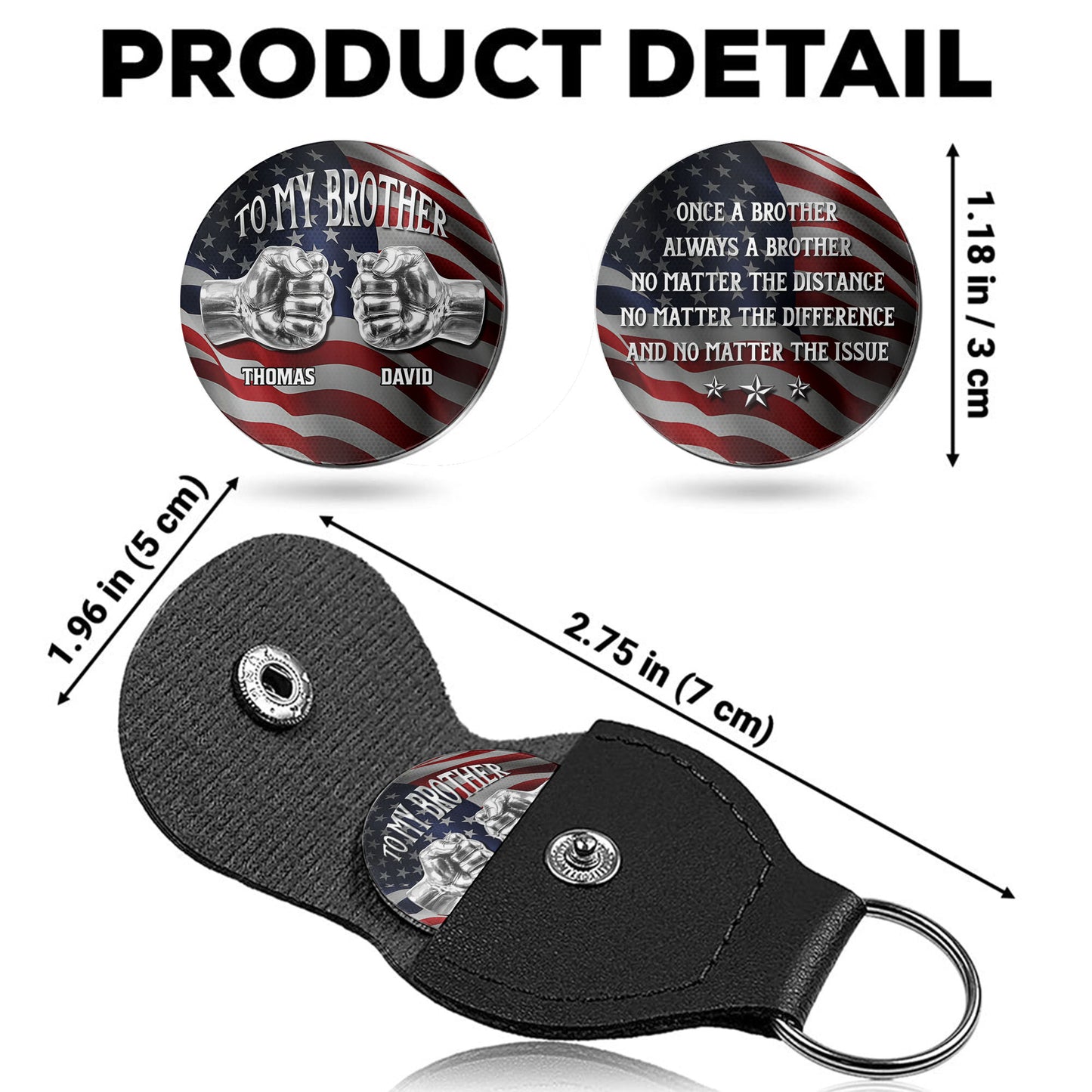 To My Brother Fist Bump American Flag