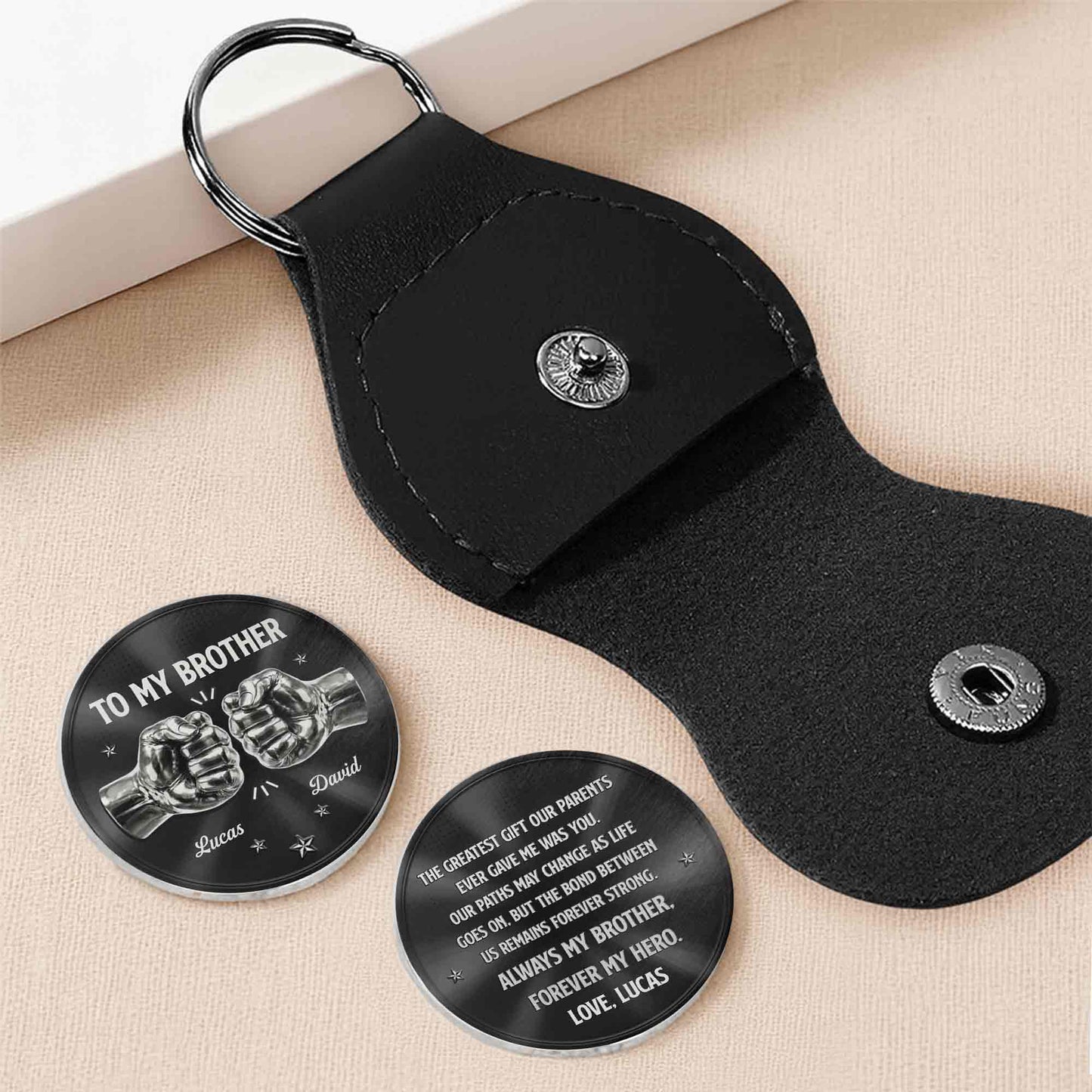 To My Brother Greatest Gift Fist Bump And Stars Pocket Hug