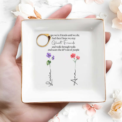 Porte-bijoux personnalisé « J'espère que nous resterons amis fantômes pour toujours » – BST020_SCRD