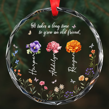 It Takes A Long Time To Grow An Old Friend Glass Ornament