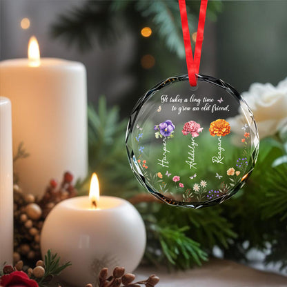It Takes A Long Time To Grow An Old Friend Glass Ornament