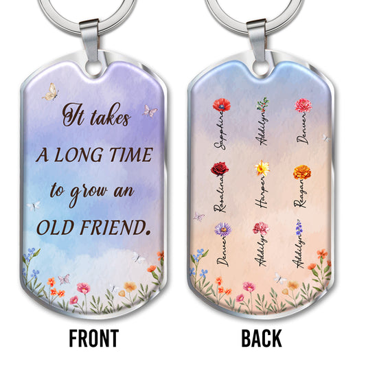 It Takes a Long Time To Grow an Old Friend With Flowers and Butterflies